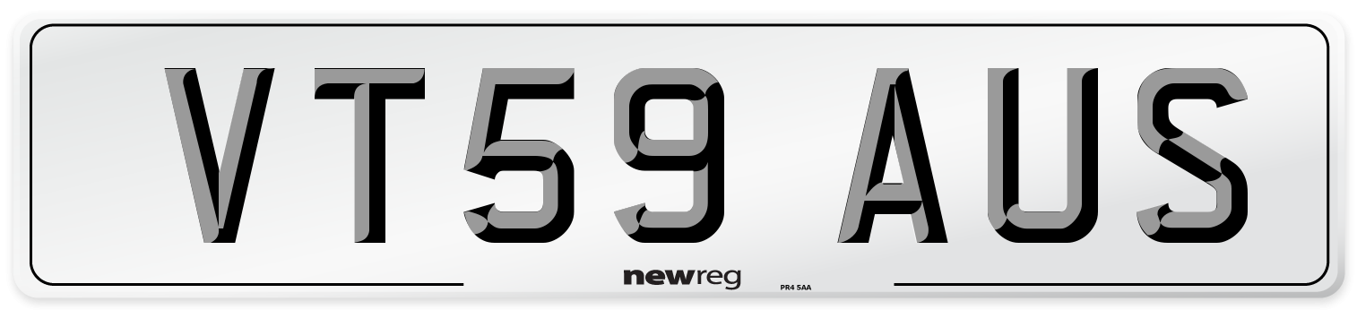 VT59 AUS Number Plate from New Reg